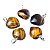 10 Pingente Mini Coração Olho de Tigre Natural 15mm Pino Prata 950 - Imagem 7