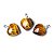 05 Pingente Mini Coração Olho de Tigre Natural 15mm Pino Prata 950 - Imagem 9