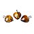 05 Pingente Mini Coração Olho de Tigre Natural 15mm Pino Prata 950 - Imagem 3