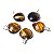 03 Pingente Mini Coração Olho de Tigre Natural 15mm Pino Prata 950 - Imagem 6