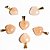 05 Pingente Mini Coração Quartzo Goiaba Pedra Natural Dourado Atacado - Imagem 1