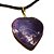 03 Pingente Coração Purpurita Natural Montagem Pino Dourado Atacado - Imagem 1
