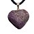 05 Pingente Coração Purpurita Natural Montagem Pino Dourado Atacado - Imagem 3