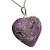 03 Pingente Coração Purpurita Natural Montagem Pino Prata 950 Atacado - Imagem 4