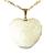 05 Pingente Coração Feldspato Branco Pedra Natural Pino Dourado Atacado - Imagem 1