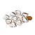 03 Pingente Coração Pedra Cristal Hialino Montagem Flash Dourado Atacado - Imagem 6