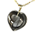 03 Pingente Coração Pedra Cristal Hialino Montagem Flash Dourado Atacado - Imagem 1