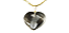 05 Pingente Coração Pedra Cristal Hialino Montagem Flash Dourado Atacado - Imagem 3