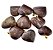 05 Pingente Coração Bronzita Pedra Natural Banhado Dourado Atacado - Imagem 1