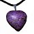 03 Pingente Coração Purpurita Natural Montagem Pino Prateado Atacado - Imagem 1