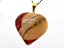 05 Pingente Coração Jaspe Mocaita Natural Montagem Dourado Atacado - Imagem 2