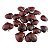 10 Pingente Coração Obsidiana Mahogany Montagem Prateado Atacado - Imagem 1
