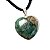 05 Pingente Coração Esmeralda Natural Montagem Prateado Atacado - Imagem 3
