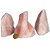 03 Cristal Rosa Pedra Pé Serrado 300 a 400g 8 a 13cm Tipo B - Imagem 1