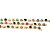 10 Pulseira Margarida Pedras Mistas Natural Rolada Dourado - Imagem 2