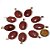 10 Pingente Cabochão Quartzo Vermelho Pedra Natural Castoação Pino Banho Dourado - Imagem 2