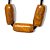 03 Barril Furado Longitudinal Pedra Jaspe Amarelo 30mm - Imagem 3