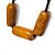 03 Barril Furado Longitudinal Pedra Jaspe Amarelo 30mm - Imagem 4