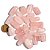 05 Barril Furado Longitudinal Pedra Quartzo Rosa 20mm Tipo B - Imagem 1