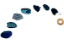 10 Mensageiro dos Ventos Chapas de Ágata Azul Paz Calma - Imagem 2