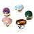 100 Anel Cabochão Oval Pedra MISTO Banho Flash Dourado Aro Ajustável ATACADO - Imagem 3