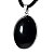 05 Pingente Obsidiana Negra Cabochão Pedra Natural Montagem Pino Prateado Atacado - Imagem 4