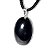 05 Pingente Obsidiana Negra Cabochão Pedra Natural Montagem Pino Prateado Atacado - Imagem 6