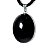 10 Pingente Obsidiana Negra Cabochão Pedra Natural Montagem Pino Prateado Atacado - Imagem 6