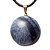 03 Pingente Disco Liso Quartzo Azul Pedra Natural Pino Dourado Atacado - Imagem 2