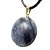 03 Pingente Disco Liso Quartzo Azul Pedra Natural Pino Dourado Atacado - Imagem 3