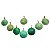 03 Pingente Disco Liso Pedra Amazonita Verde Natural Pino Dourado Atacado - Imagem 1