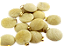 03 Pingente Disco Liso Feldspato Branco Pedra Natural Pino Dourado Atacado - Imagem 1