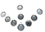 10 Pingente Disco Liso Cristal Opalado Montagem Pino Prateado Atacado - Imagem 1