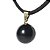 03 Pingente Mini Disco Obsidiana Negra Montagem Pino Prateado Atacado - Imagem 2