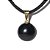 10 Mini Pingente Disco Obsidiana Negra Montagem Pino Dourado Atacado - Imagem 1