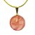 05 Mini Pingente Disco Quartzo Cherry Pedra Natural Pino Dourado Atacado - Imagem 2