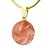 05 Mini Pingente Disco Quartzo Cherry Pedra Natural Pino Dourado Atacado - Imagem 3