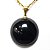 10 Pingente Disco Obsidiana Negra 20mm Pedra Natural Pino Dourado Atacado - Imagem 2