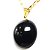05 Pingente Disco Obsidiana Negra 20mm Pedra Natural Pino Prateado Atacado - Imagem 3