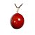 03 Pingente Disco Liso Jaspe Vermelho Pedra Natural Pino Prateado Atacado - Imagem 3