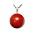 05 Pingente Disco Liso Jaspe Vermelho Pedra Natural Pino Prateado Atacado - Imagem 2