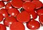 10 Pingente Disco Liso Jaspe Vermelho Pedra Natural Pino Prateado Atacado - Imagem 1