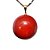 03 Pingente Disco Liso Jaspe Vermelho Pedra Natural Pino Dourado Atacado - Imagem 2