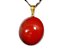 03 Pingente Disco Liso Jaspe Vermelho Pedra Natural Pino Dourado Atacado - Imagem 3