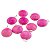 05 Pingente Disco Liso Amazonita Pink Pedra Natural Pino Prateado Atacado - Imagem 1