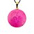 10 Pingente Disco Liso Amazonita Pink Pedra Natural Pino Dourado Atacado - Imagem 3