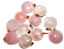 03 Pingente Disco Liso Quartzo Rosa Pedra Natural Pino Dourado Atacado - Imagem 1