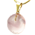 10 Pingente Disco Quartzo Rosa Pedra Natural Montagem Pino Prateado Atacado - Imagem 3