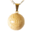 05 Mini Pingente Disco Amazonita Pêssego Montagem Pino Dourado Atacado - Imagem 2