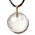 03 Pingente Disco Liso Quartzo Cristal Pedra Natural Pino Dourado Atacado - Imagem 1